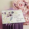 26042 Claraluna Tagliere in Vetro Decoro Floreale Lilla